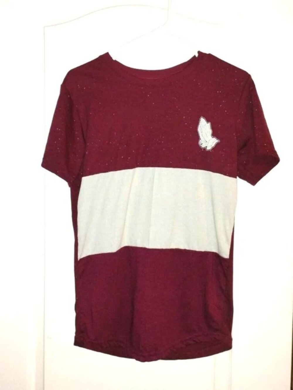 Men's Red and Burgundy T-shirt